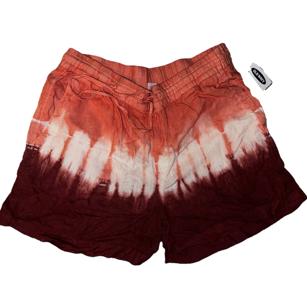Pink, Red & White Tie Die Shorts NWT
